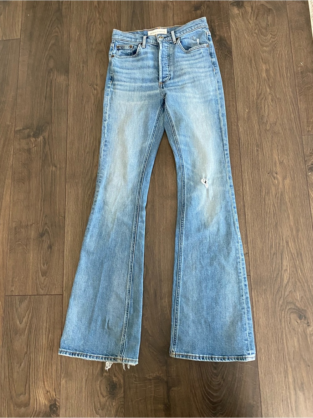 Aritzia Denim Forum Light Blue Flare Jeans